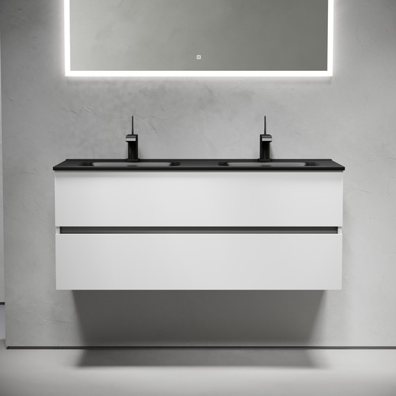 Тумба подвесная с раковиной Sancos Urban 120 см UR120-2W (раковина Element CN7004MB) - фото 4