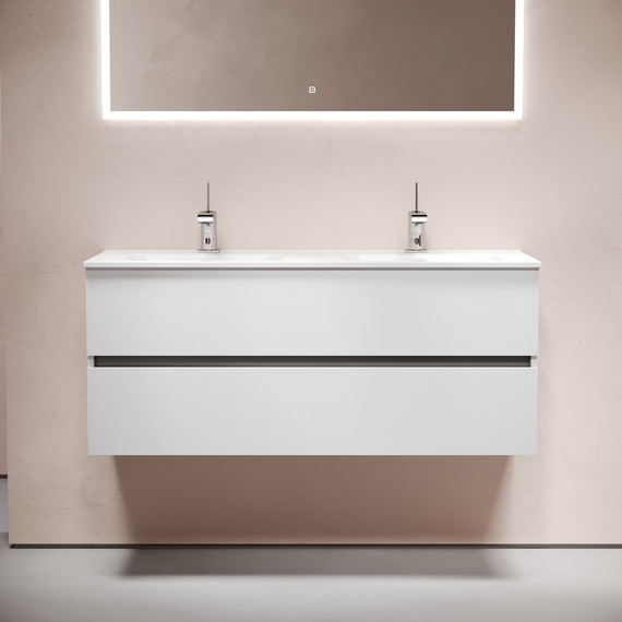 Тумба подвесная с раковиной Sancos Urban 120 см UR120-2W (раковина Element CN7004) - фото 4