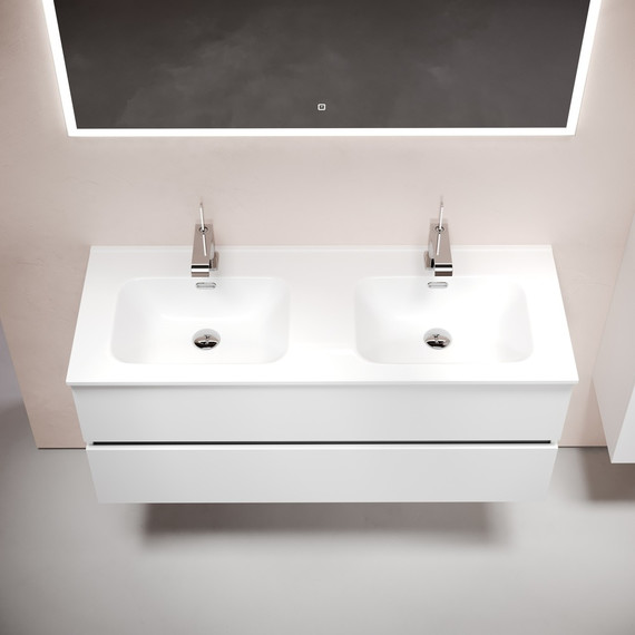 Тумба подвесная с раковиной Sancos Urban 120 см UR120-2W (раковина Element CN7004) - фото 6