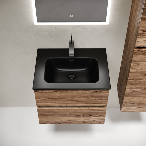 Тумба подвесная с раковиной Sancos Urban 60 см UR60ECH, дуб чарльстон (раковина Element CN7001MB) - фото, картинка 5 Тумба подвесная с раковиной Sancos Urban 60 см UR60ECH, дуб чарльстон (раковина Element CN7001MB) - фото 5