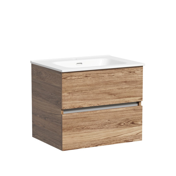 Тумба подвесная с раковиной Sancos Urban 60 см UR60ECH, дуб чарльстон (раковина Element CN7001) - фото, картинка  Тумба подвесная с раковиной Sancos Urban 60 см UR60ECH, дуб чарльстон (раковина Element CN7001) - фото