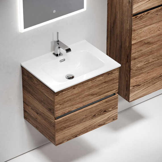 Тумба подвесная с раковиной Sancos Urban 60 см UR60ECH, дуб чарльстон (раковина Element CN7001) - фото, картинка 4 Тумба подвесная с раковиной Sancos Urban 60 см UR60ECH, дуб чарльстон (раковина Element CN7001) - фото 4