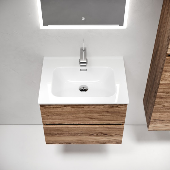 Тумба подвесная с раковиной Sancos Urban 60 см UR60ECH, дуб чарльстон (раковина Element CN7001) - фото, картинка 5 Тумба подвесная с раковиной Sancos Urban 60 см UR60ECH, дуб чарльстон (раковина Element CN7001) - фото 5