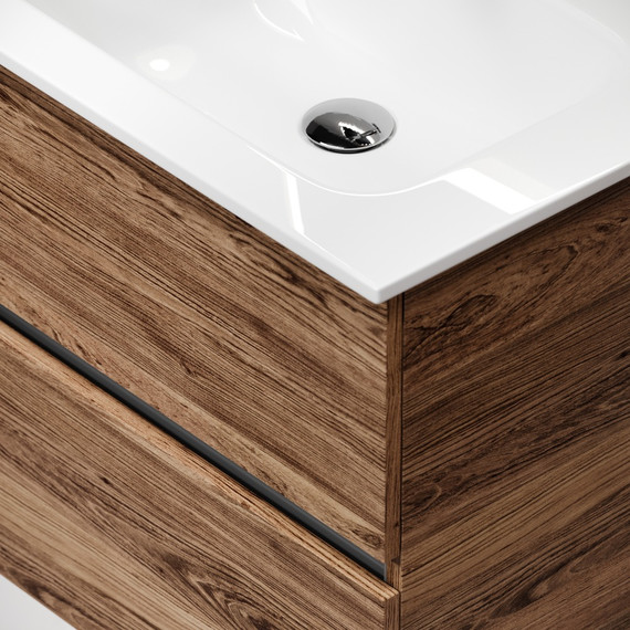 Тумба подвесная с раковиной Sancos Urban 60 см UR60ECH, дуб чарльстон (раковина Element CN7001) - фото, картинка 6 Тумба подвесная с раковиной Sancos Urban 60 см UR60ECH, дуб чарльстон (раковина Element CN7001) - фото 6