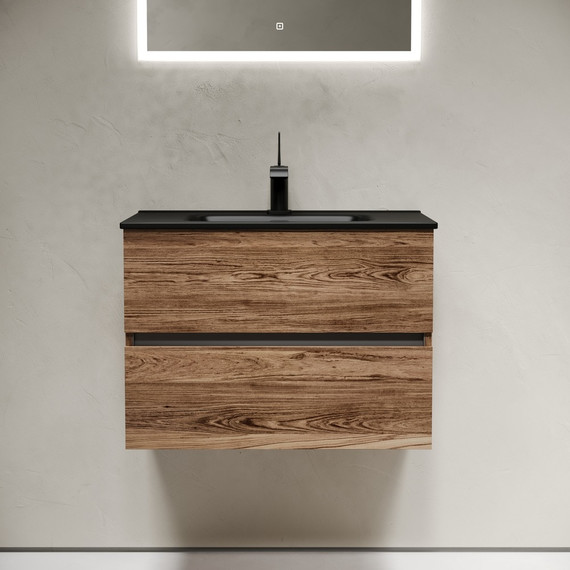 Тумба подвесная с раковиной-столешницей Sancos Urban 70 см UR70ECH, дуб чарльстон (раковина Element CN7007MB) - фото, картинка 3 Тумба подвесная с раковиной-столешницей Sancos Urban 70 см UR70ECH, дуб чарльстон (раковина Element CN7007MB) - фото 3