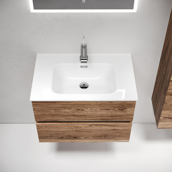 Тумба подвесная с раковиной-столешницей Sancos Urban 70 см UR70ECH, дуб чарльстон (раковина Element CN7007) - фото, картинка 5 Тумба подвесная с раковиной-столешницей Sancos Urban 70 см UR70ECH, дуб чарльстон (раковина Element CN7007) - фото 5