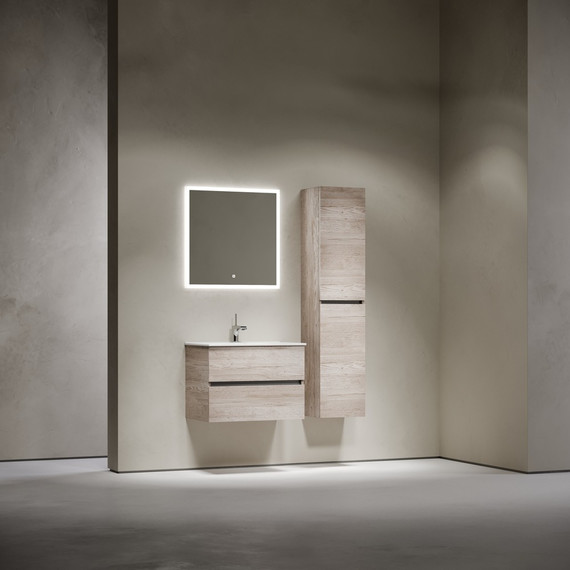 Тумба подвесная с раковиной-столешницей Sancos Urban 70 см UR70EG, дуб галифакс натуральный (раковина Element CN7007) - фото, картинка 8 Тумба подвесная с раковиной-столешницей Sancos Urban 70 см UR70EG, дуб галифакс натуральный (раковина Element CN7007) - фото 8