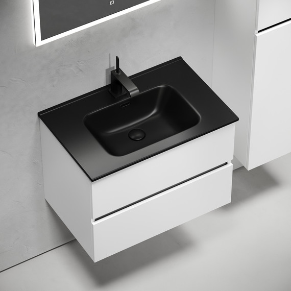 Тумба подвесная с раковиной-столешницей Sancos Urban 70 см UR70W (раковина Element CN7007MB) - фото, картинка 4 Тумба подвесная с раковиной-столешницей Sancos Urban 70 см UR70W (раковина Element CN7007MB) - фото 4