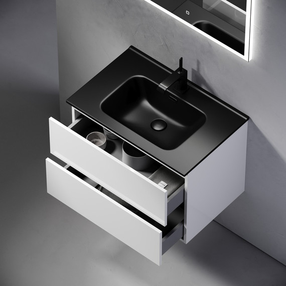 Тумба подвесная с раковиной-столешницей Sancos Urban 70 см UR70W (раковина Element CN7007MB) - фото, картинка 6 Тумба подвесная с раковиной-столешницей Sancos Urban 70 см UR70W (раковина Element CN7007MB) - фото 6