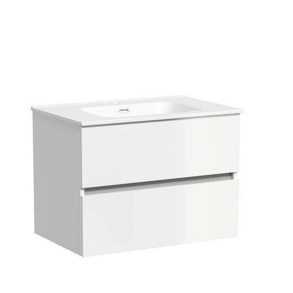 Тумба подвесная с раковиной-столешницей Sancos Urban 70 см UR70W (раковина Element CN7007) - фото, картинка 2 Тумба подвесная с раковиной-столешницей Sancos Urban 70 см UR70W (раковина Element CN7007) - фото 2