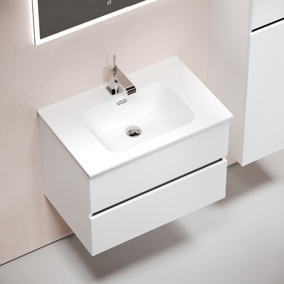 Тумба подвесная с раковиной-столешницей Sancos Urban 70 см UR70W (раковина Element CN7007) - фото, картинка 4 Тумба подвесная с раковиной-столешницей Sancos Urban 70 см UR70W (раковина Element CN7007) - фото 4