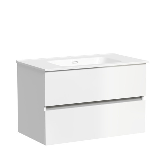 Тумба подвесная с раковиной-столешницей Sancos Urban 80 см UR80W (раковина Element CN7005) - фото 2