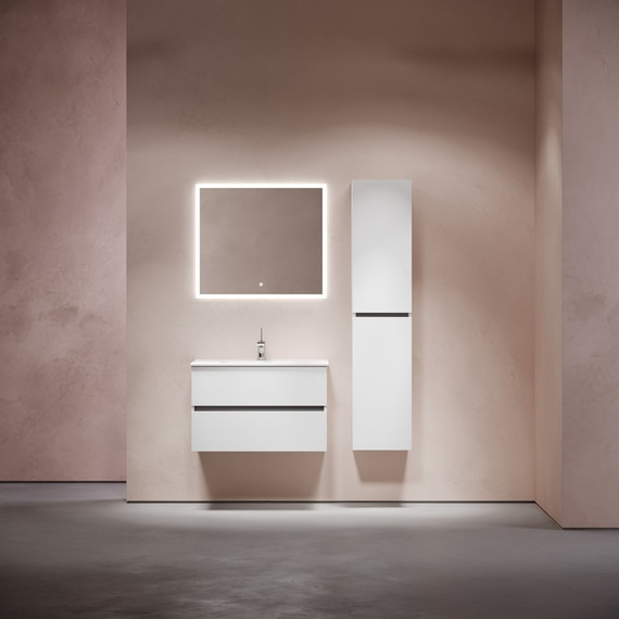 Тумба подвесная с раковиной-столешницей Sancos Urban 80 см UR80W (раковина Element CN7005) - фото 11