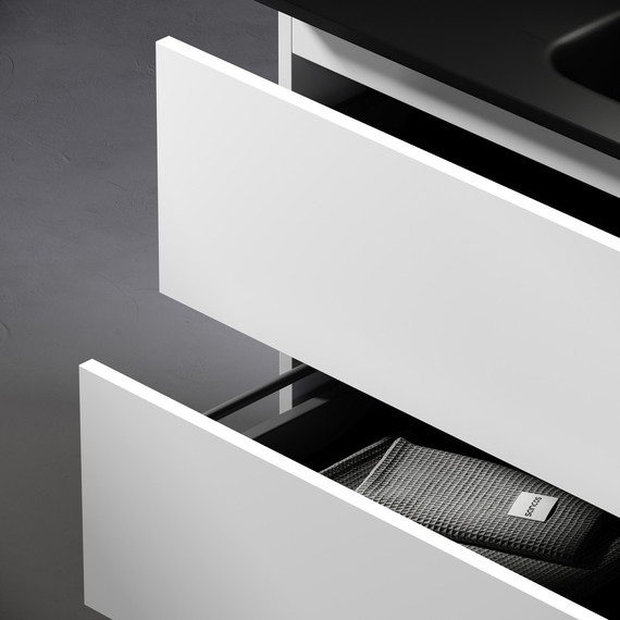 Тумба подвесная с раковиной-столешницей Sancos Urban 90 см UR90W (раковина Element CN7002MB) - фото 8