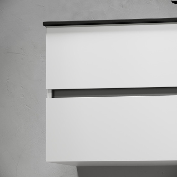 Тумба подвесная с раковиной-столешницей Sancos Urban 90 см UR90W (раковина Element CN7002MB) - фото 9