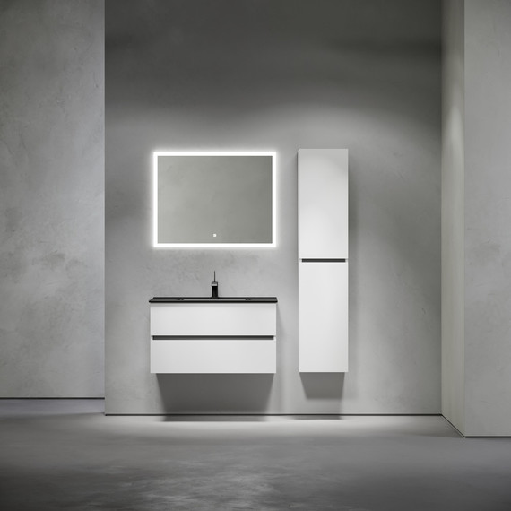 Тумба подвесная с раковиной-столешницей Sancos Urban 90 см UR90W (раковина Element CN7002MB) - фото 11