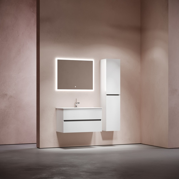 Тумба подвесная с раковиной-столешницей Sancos Urban 90 см UR90W (раковина Element CN7002) - фото 9