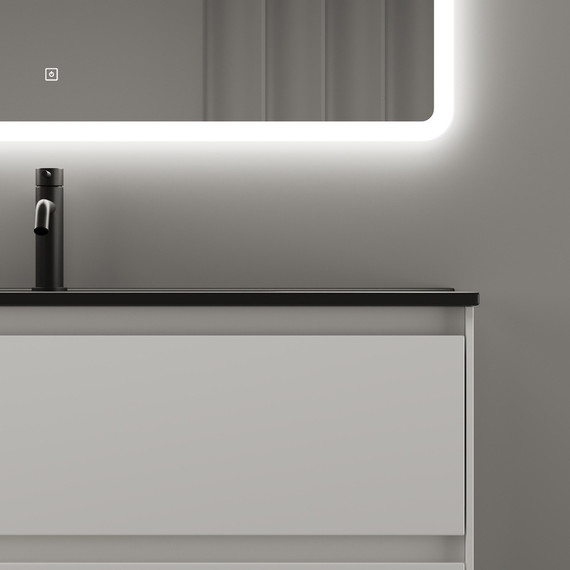 Тумба подвесная с раковиной-столешницей Sancos Cento 100 см CN100W (раковина Element CN7003MB) - фото 5