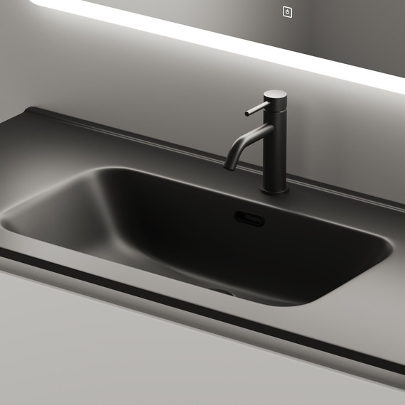 Тумба подвесная с раковиной-столешницей Sancos Cento 100 см CN100W (раковина Element CN7003MB) - фото 6