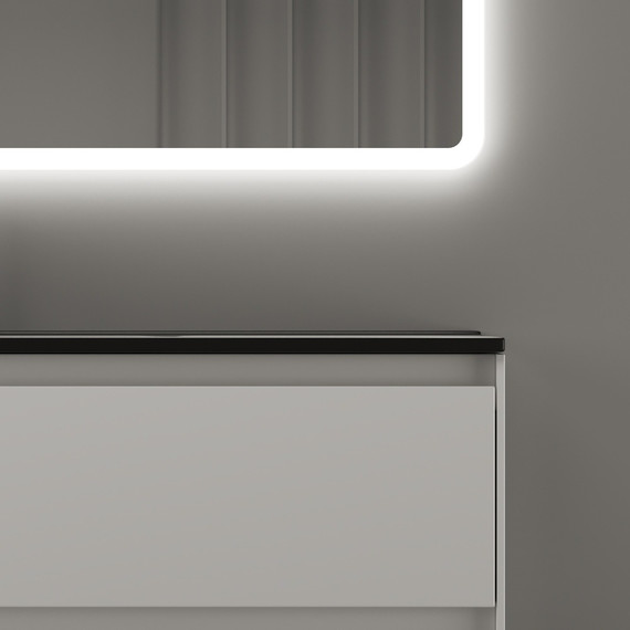 Тумба подвесная с раковиной-столешницей Sancos Cento 120 см CN120-1W (раковина Element CN7006MB) - фото 5