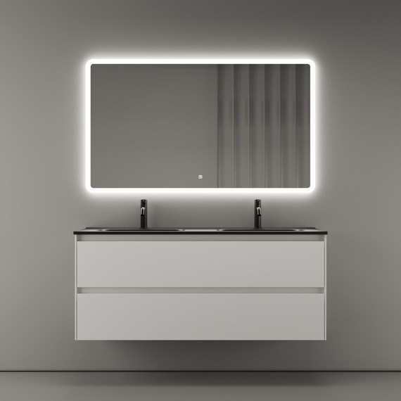 Тумба подвесная с раковиной Sancos Cento 120 см CN120-2W (раковина Element CN7004MB) - фото 4