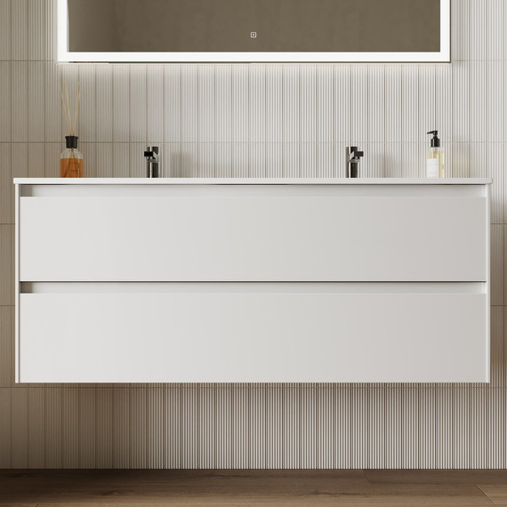 Тумба подвесная с раковиной Sancos Cento 120 см CN120-2W (раковина Element CN7004) - фото 3