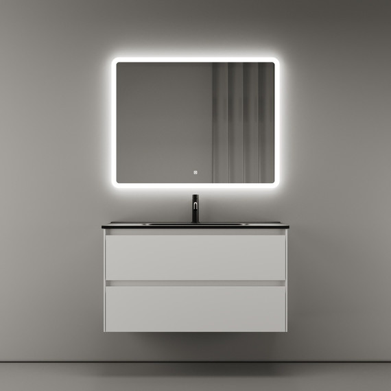 Тумба подвесная с раковиной-столешницей Sancos Cento 90 см CN90W (раковина Element CN7002MB) - фото 3