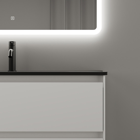 Тумба подвесная с раковиной-столешницей Sancos Cento 90 см CN90W (раковина Element CN7002MB) - фото 5