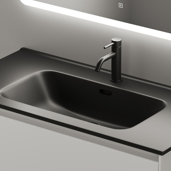 Тумба подвесная с раковиной-столешницей Sancos Cento 90 см CN90W (раковина Element CN7002MB) - фото 6