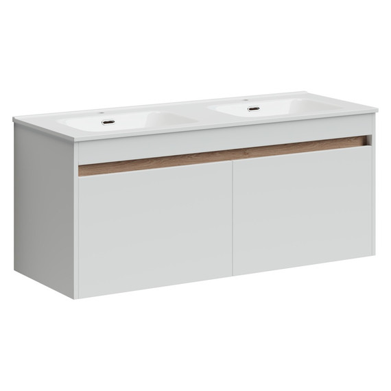 Тумба подвесная с раковиной Sancos Smart 120 см SM120-2W - фото 