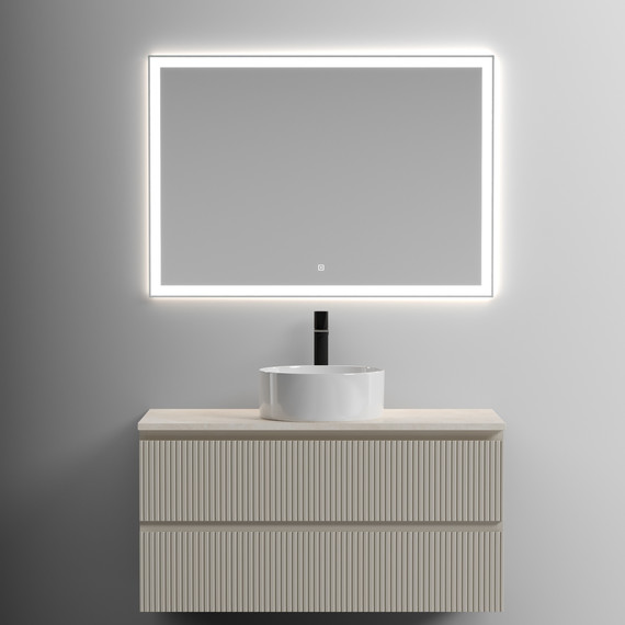 Тумба подвесная с раковиной Sancos Snob T 100 см SNT100CE, Beige Soft (раковина Element CN6032, столешница TT100A2X) - фото 7