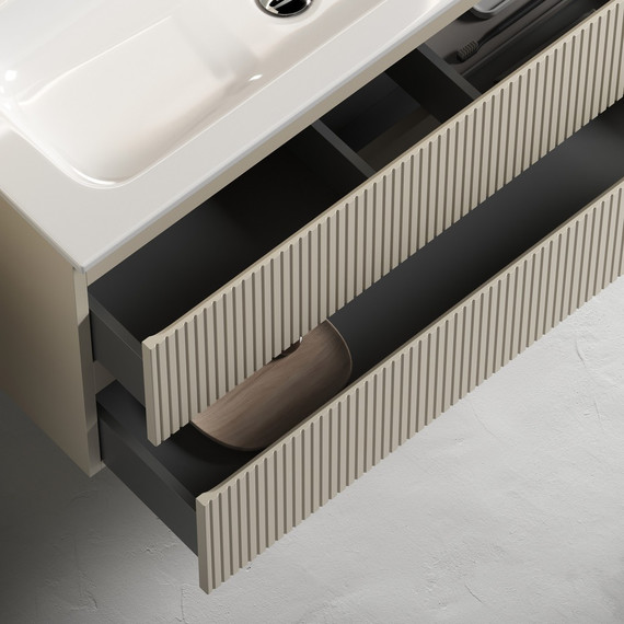 Тумба подвесная с раковиной Sancos Snob T 100 см SNT100CE, Beige Soft (раковина Grace CN7013) - фото 3