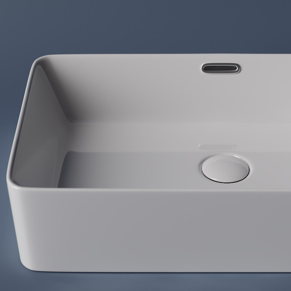 Тумба подвесная с раковиной Sancos Snob T 100 см SNT100W, Bianco (раковина Element CN5025, столешница TT100A2) - фото 6