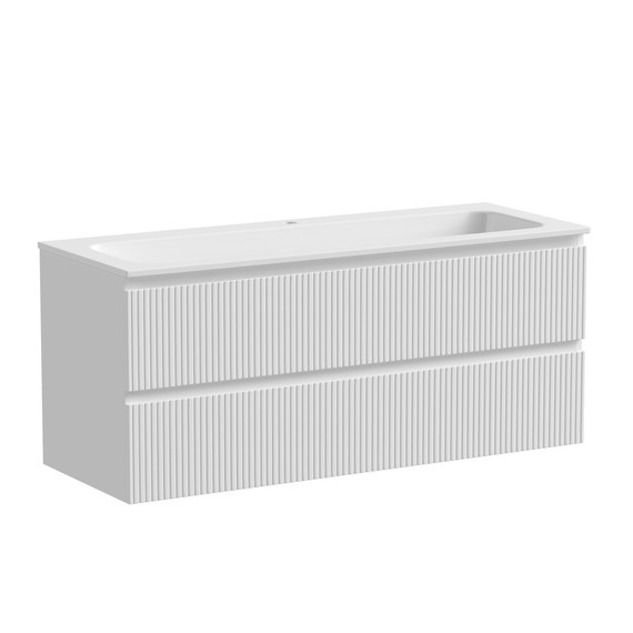 Тумба подвесная с раковиной Sancos Snob T 120 см SNT120W, Bianco - фото 