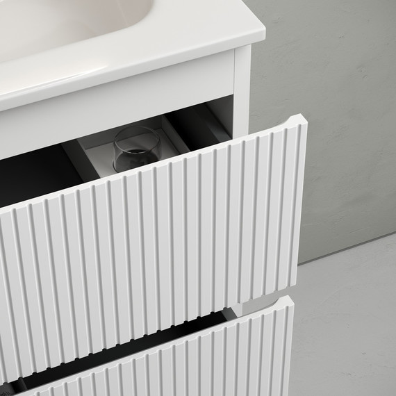 Тумба подвесная с раковиной Sancos Snob T 120 см SNT120W, Bianco - фото 3