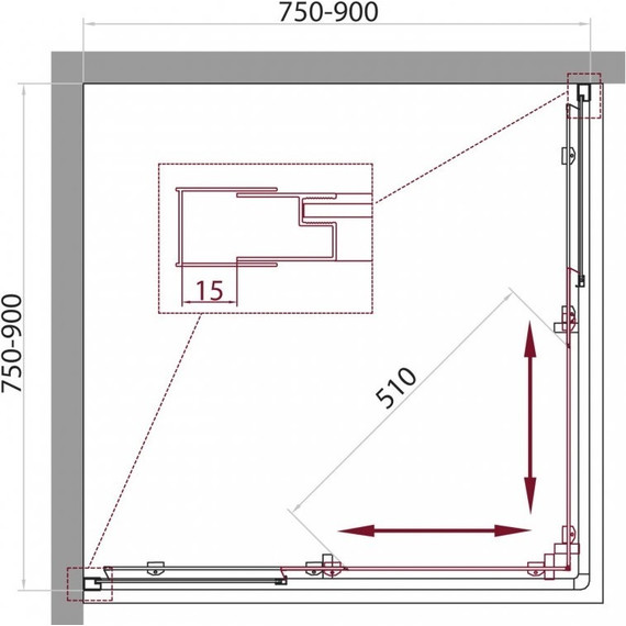 Набор 2 в 1: Душевое ограждение BelBagno (75-90)х(75-90) см UNIQUE-A-2-75/90-C-Cr + Душевая стойка BelBagno ANCONA-DOCM-CRM - фото, картинка 8 Набор 2 в 1: Душевое ограждение BelBagno (75-90)х(75-90) см UNIQUE-A-2-75/90-C-Cr + Душевая стойка BelBagno ANCONA-DOCM-CRM - фото 8
