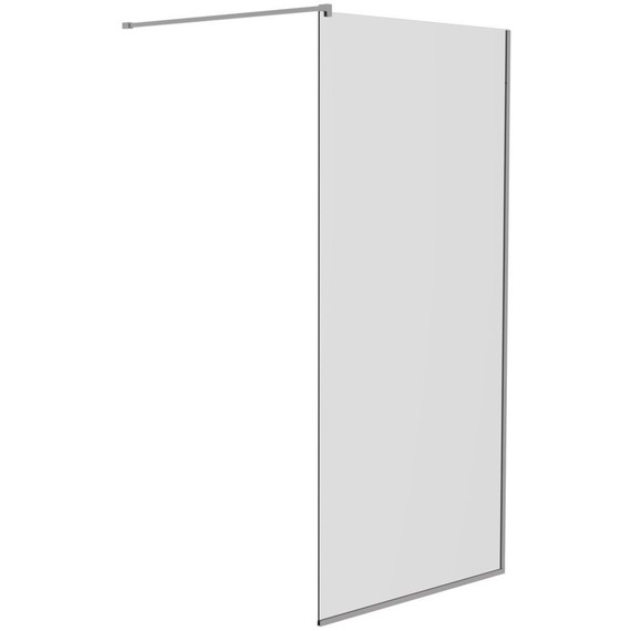 Душевая перегородка Mirsant Walk in 100 см с аксессуарами (стекло 8 мм) хром/прозрачное - фото 2