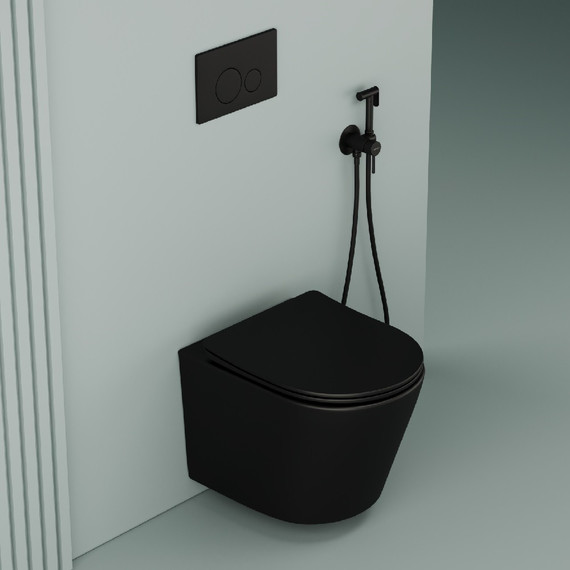 Набор для гигиенического душа Sancos Start SC1001MB, чёрный матовый (со скрытой частью) - фото 6