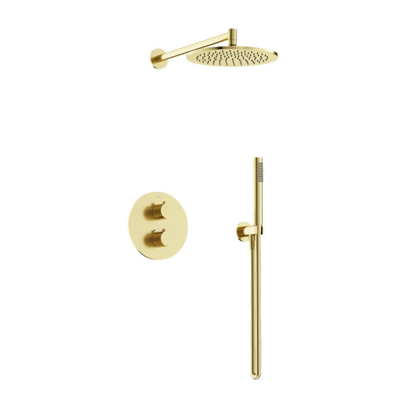 Душевая система для душа с термостатом Sancos Etna SC9010BG, брашированное золото - фото 