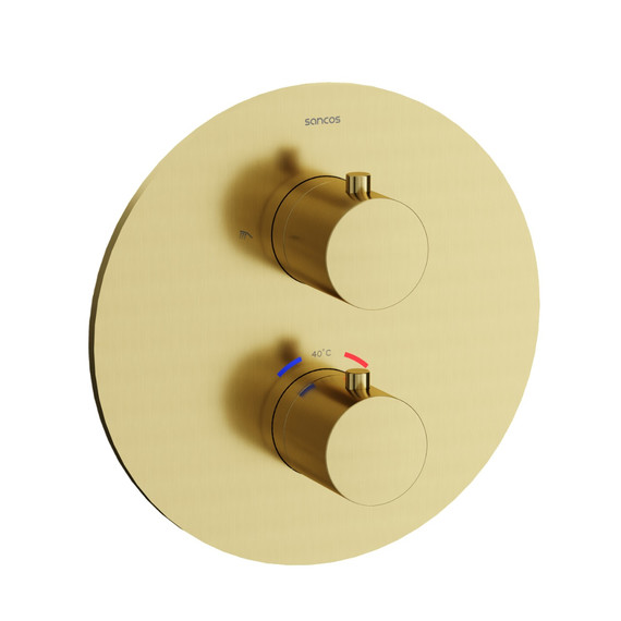 Душевая система для душа с термостатом Sancos Etna SC9010BG, брашированное золото - фото 2