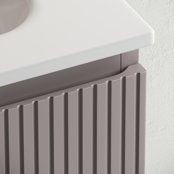 Тумба подвесная с раковиной-столешницей Sancos Snob T 100 см SNT100RSM R, Doha Soft (раковина Grace CN7015) - фото 5