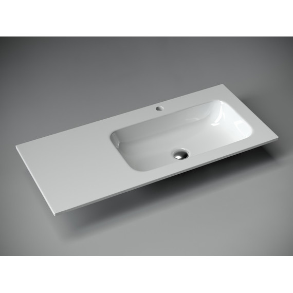 Тумба подвесная с раковиной-столешницей Sancos Snob T 100 см SNT100RSM R, Doha Soft (раковина Grace CN7015) - фото 6