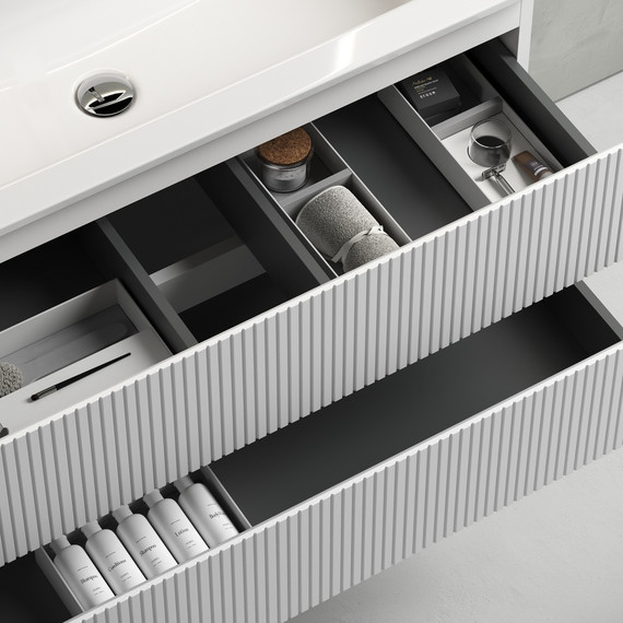 Тумба подвесная с раковиной Sancos Snob T 100 см SNT100W, Bianco (раковина Grace CN7013) - фото 4