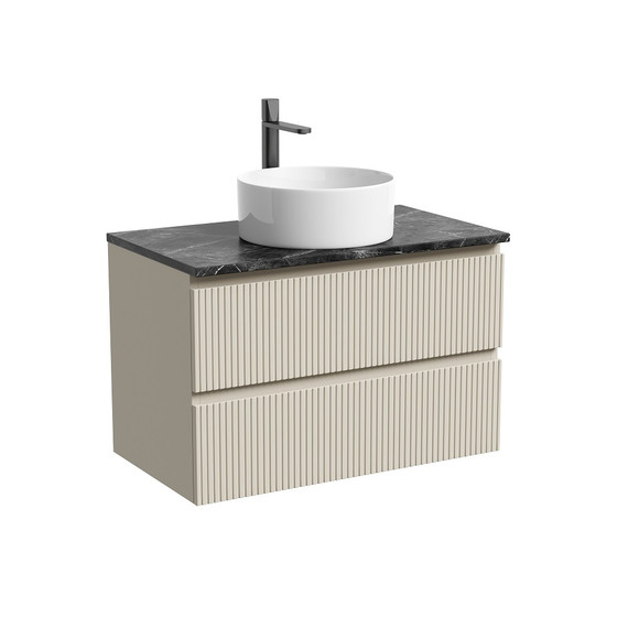 Тумба подвесная с раковиной Sancos Snob T 80 см SNT80CE, Beige Soft (раковина Element CN6032, столешница TT80A1X) - фото 