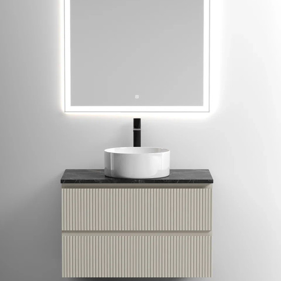 Тумба подвесная с раковиной Sancos Snob T 80 см SNT80CE, Beige Soft (раковина Element CN6032, столешница TT80A1X) - фото 6