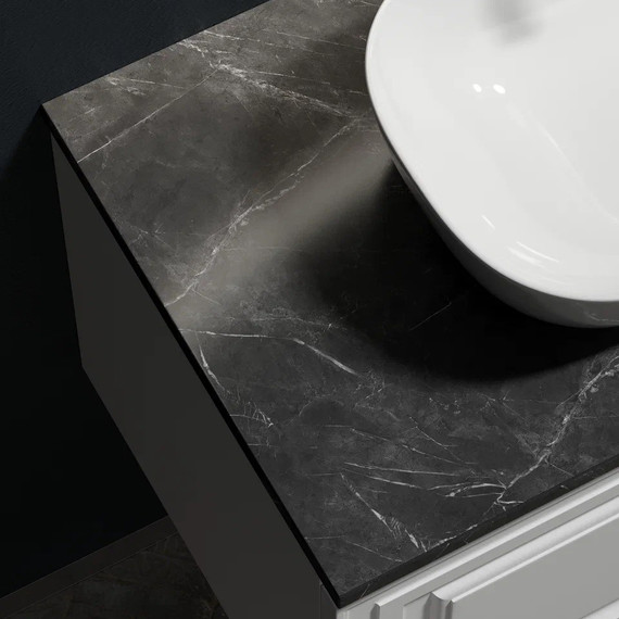 Тумба подвесная с раковиной Sancos Snob T 80 см SNT80CE, Beige Soft (раковина Element CN6032, столешница TT80A1X) - фото 4