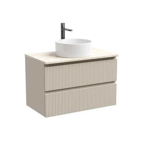 Тумба подвесная с раковиной Sancos Snob T 80 см SNT80CE, Beige Soft (раковина Element CN6032, столешница TT80A2X) - фото 