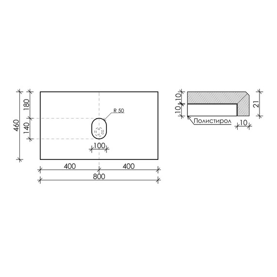 Тумба подвесная с раковиной Sancos Snob T 80 см SNT80CE, Beige Soft (раковина Element CN6011, столешница TT80A2) - фото 7