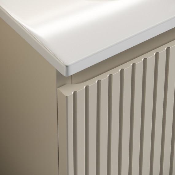 Тумба подвесная с раковиной Sancos Snob T 80 см SNT80CE, Beige Soft (раковина Grace CN7012) - фото 3