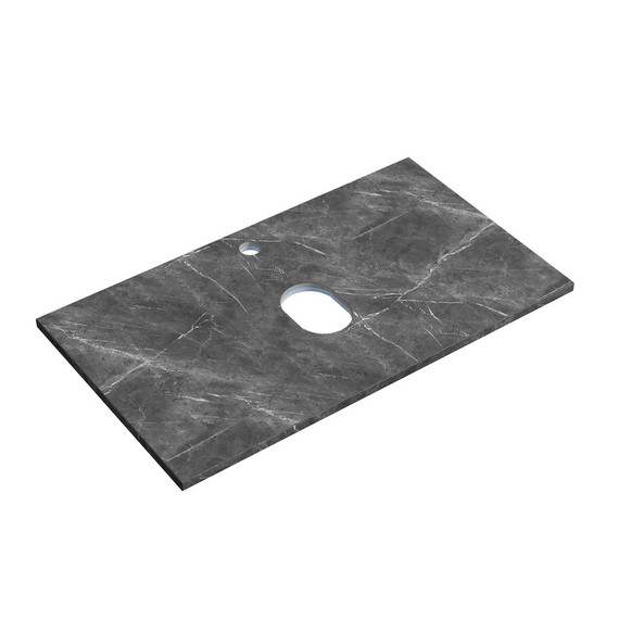 Тумба подвесная с раковиной Sancos Snob T 80 см SNT80SM, Doha Soft (раковина Element CN6018, столешница TT80A1X) - фото 3